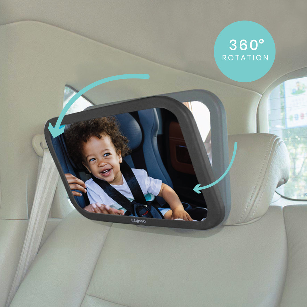 360° Rotation Large Backseat Baby Car Mirror