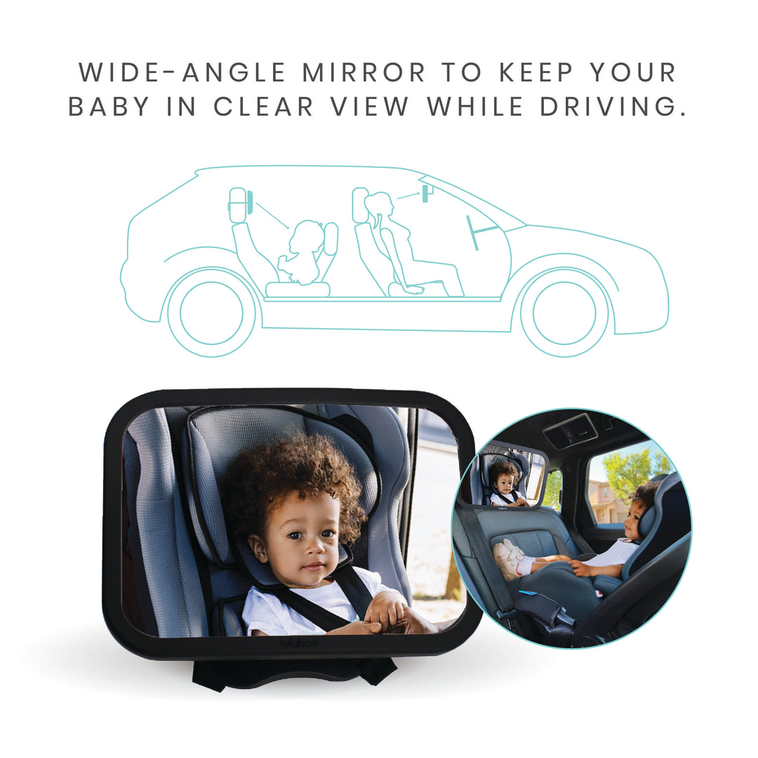360° Rotation Large Backseat Baby Car Mirror